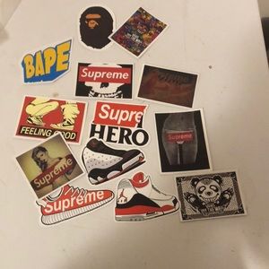 Supreme, Bape, Vans Stickers
